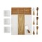 Makerflo Charcuterie Cheese Board Set 16.25" x 12" Acacia Wood Marble Design 3 Bowls, 3 Spoons, 4 Utensils for Craft & DIY Personalization - Laser Engraving, Epoxy, UV DTF, Vinyl Individually Wrapped